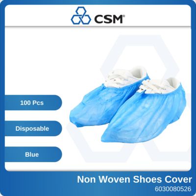 CSM Blue Non Woven Disposable Shoes Cover 100 Pcs / Shoes Plastic Cover / Kasut Plastik