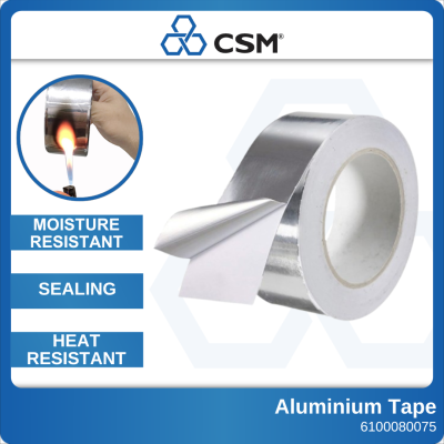 CSM Aluminium Foil Tape 48mm x 30m Heavy Duty Aircond Duct Insulation Heat Resistant Tape