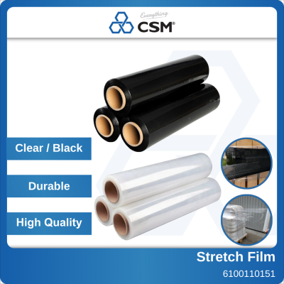 CSM 1 Roll Stretch Film Clear Black Hand Roll